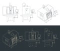 CNC turning milling machine blueprints