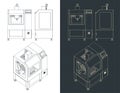 CNC turning milling machine drawings