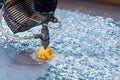 CNC water jet cutting machine Royalty Free Stock Photo