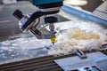 CNC water jet cutting machine Royalty Free Stock Photo