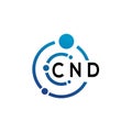 CND letter logo design on white background. CND creative initials letter logo concept. CND letter design