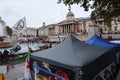 Extinction Rebellion camp at Trafalgar Square