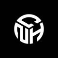 CNH letter logo design on black background. CNH creative initials letter logo concept. CNH letter design Royalty Free Stock Photo