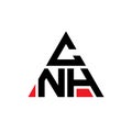 CNH triangle letter logo design with triangle shape. CNH triangle logo design monogram. CNH triangle vector logo template with red Royalty Free Stock Photo