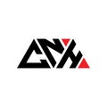 CNH triangle letter logo design with triangle shape. CNH triangle logo design monogram. CNH triangle vector logo template with red Royalty Free Stock Photo