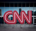CNN Logo at Headquarters Royalty Free Stock Photo