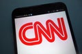 CNN logo on smartphone