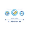 CNS stimulants concept icon Royalty Free Stock Photo