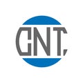 CNT letter logo design on white background. CNT creative initials circle logo concept. Royalty Free Stock Photo