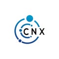 CNX letter logo design on white background. CNX creative initials letter logo concept. CNX letter design