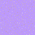 Purple and Gold Confetti Seamless Pattern