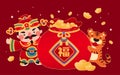 CNY fortune bag illustration