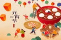 CNY Lantern festival illustration