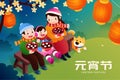 CNY Lantern festival poster Royalty Free Stock Photo