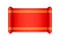 CNY red scroll with traditional chinese pattern Royalty Free Stock Photo