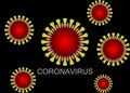 Coronavirus icon, 2019-nCov novel coronavirus concept resposible for asian flu outbreak and coronaviruses influenza as dangerous Royalty Free Stock Photo