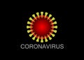 Coronavirus icon, 2019-nCov novel coronavirus concept resposible for asian flu outbreak and coronaviruses influenza as dangerous Royalty Free Stock Photo