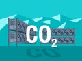 CO2 capture - fans, separating Filter station Royalty Free Stock Photo