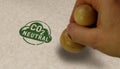 CO2 carbon neutral emission stamp and stamping Royalty Free Stock Photo