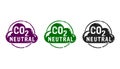 CO2 carbon neutral emission stamp and stamping Royalty Free Stock Photo