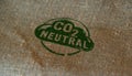 CO2 carbon neutral emission stamp and stamping