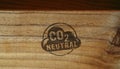 CO2 carbon neutral emission stamp and stamping Royalty Free Stock Photo