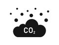 CO2 cloud isolated icon. Chemistry formula or button template. Symbol of ecology Royalty Free Stock Photo