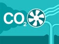 CO2 dioxide capture and storage - Decarbonization Royalty Free Stock Photo