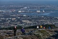 People hiking during covid pandemic to see unusual Irish winter and mountain landscapes, Dublin, Ireland