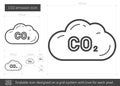 CO2 emission line icon. Royalty Free Stock Photo