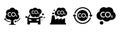 CO2 Emission Reduction Icons. Factory, Car, Tree, Oxygen and Eco Elements