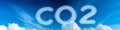 CO2 Emissions in the Blue Sky Climate Change Impact and Environmental Preservation Solutions Royalty Free Stock Photo