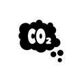 CO2 Emissions Cloud, Smog Pollution Flat Vector Icon