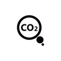 CO2 Emissions Cloud, Smog Pollution Flat Vector Icon