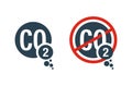 CO2 emissions and CO2 neutral sign