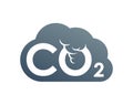 CO2 emissions icon - air carbon contamination