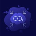 co2, emissions reduction icon, vector design Royalty Free Stock Photo