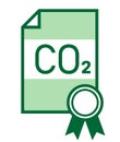 Co2 emissions trading ETS icon Royalty Free Stock Photo
