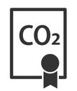 Co2 emissions trading license icon