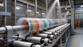 Co-Extrusion Line Producing Multilayer Plastic Pipe â Polymer Processing â AI content Royalty Free Stock Photo