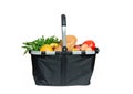 Eco-friendly shopping basket filled with groceries Royalty Free Stock Photo