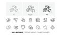 Co2 gas, Buying and Web photo line icons. For web app, printing. Line icons. Vector