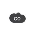 CO gas cloud icon vector Royalty Free Stock Photo