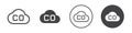 CO gas cloud icon Vector logo outline Royalty Free Stock Photo
