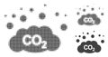 CO2 Gas Emission Halftone Dotted Icon Royalty Free Stock Photo