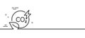 Co2 gas line icon. Carbon dioxide emissions sign. Vector