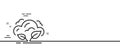 Co2 gas line icon. Carbon dioxide emissions sign. Vector