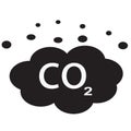 Co2 icon on white background. flat style. carbon dioxide icon for your web site design, logo, app, UI. Co2 emissions symbol. Royalty Free Stock Photo