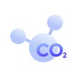 co2 molecule icon on white, vector Royalty Free Stock Photo