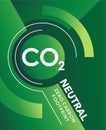 CO2 neutral banner in geometric style Royalty Free Stock Photo